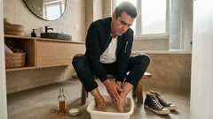 Escalda‑pés com vinagre e açúcar: para que serve, como fazer e o que evitar